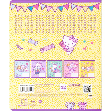 Зошит шкільний Kite Hello Kitty HK22-232, 12 аркушів, клітинка HK22-232 фото