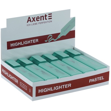 Маркер Axent Highlighter 2537-09-A, 1-5 мм, клиновидный, пастель бирюзовый 2537-09-A фото