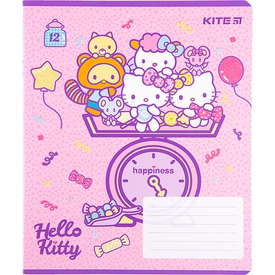 Тетрадь школьная Kite Hello Kitty HK22-232, 12 листов, клетка HK22-232 фото