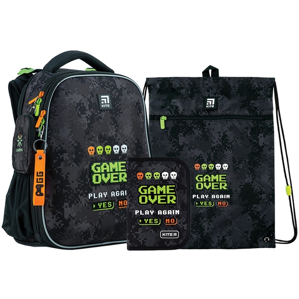 Школьный набор Kite Game Over SET_K24-531M-6 (рюкзак, пенал, сумка) SET_K24-531M-6 фото