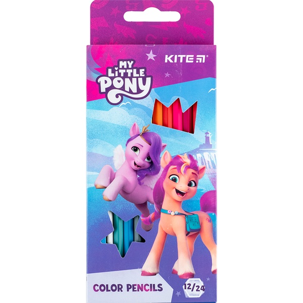 Олівці кольорові двосторонні Kite My Little Pony LP24-054, 12 шт. LP24-054 фото