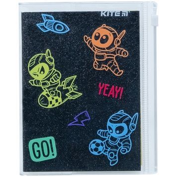 Блокнот Kite Black space K22-462-3, 80 аркушів, клітинка, силіконова обкладинка K22-462-3 фото