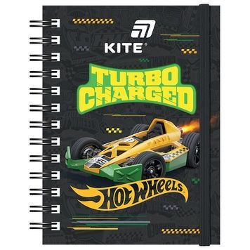 Блокнот на спіралі Kite Hot Wheels HW26-229, А6, 80 аркушів, клітинка HW26-229 фото