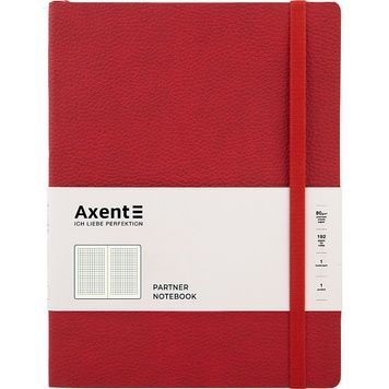 Книга записна Axent Partner Soft L, 8615-06-A, 190x250 мм, 96 аркушів, клітинка, гнучка обкладинка, червона 8615-06-A фото