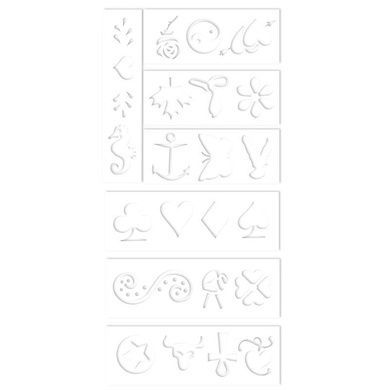 Маркер TATTOO 2880, 1 мм, набор 4 шт.+трафареты 2880 фото