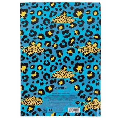 Книга записная Axent Leopard 8422-554-A, А4, 96 листов, клетка, голубая 8422-554-A фото