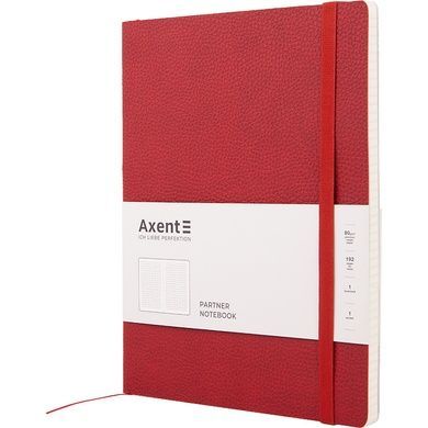 Книга записна Axent Partner Soft L, 8615-06-A, 190x250 мм, 96 аркушів, клітинка, гнучка обкладинка, червона 8615-06-A фото