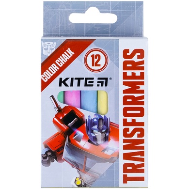 Крейда кольорова Kite Jumbo Transformers TF21-075, 12 штук TF21-075 фото
