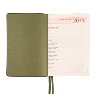 Ежедневник А5 Leo Planner датированный 2025 Boss хаки 368 стр 252515 фото