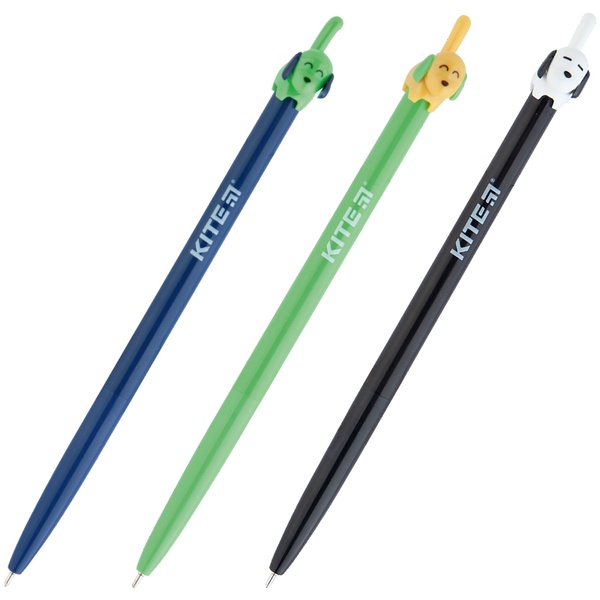 Ручка шариковая автоматическая Kite Color Dog K20-030-02, синяя K20-030-02 фото