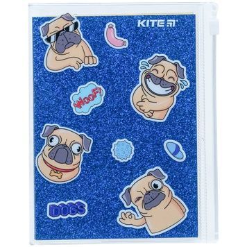 Блокнот Kite Blue dogs K22-462-4, 80 аркушів, клітинка, силіконова обкладинка K22-462-4 фото