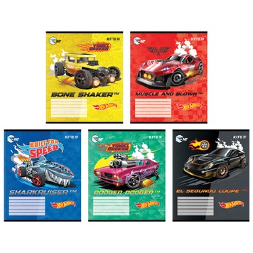 Тетрадь школьная Kite Hot Wheels HW24-232, 12 листов, клетка HW24-232 фото