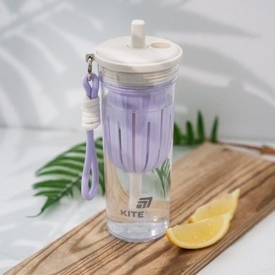 Стакан для воды Kite K25-1219-2, 650 мл, бело-лиловый K25-1219-2 фото