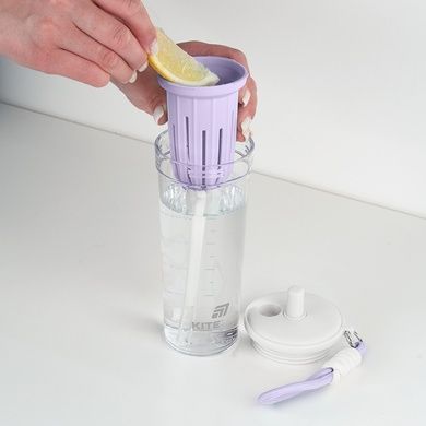 Стакан для воды Kite K25-1219-2, 650 мл, бело-лиловый K25-1219-2 фото