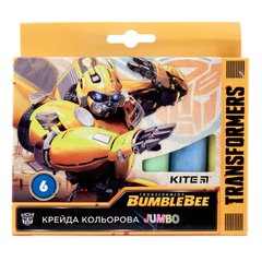 Мел цветной Kite Jumbo, 6 цветов, Transformers BumbleBee Movie TF19-073