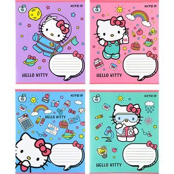 Зошит шкільний Kite Hello Kitty HK22-235, 12 аркушів, коса лінія HK22-235 фото