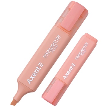 Маркер Axent Highlighter 2537-24-A, 1-5 мм, клиновидный, пастель розовый 2537-24-A фото