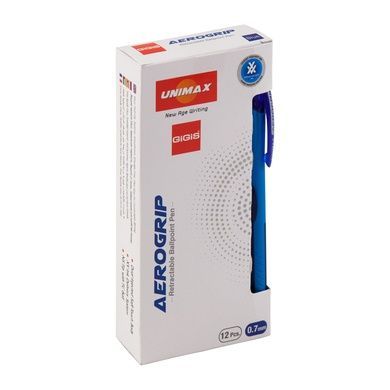 Ручка кулькова автом. Aerogrip, синя UX-136-02 фото