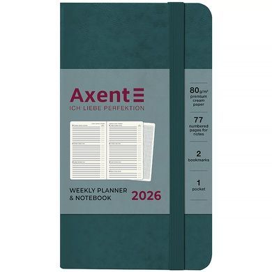 Еженедельник 2026 Axent Pocket Strong 8508-26-63-A, 90*150, лазурный 8508-26-63-a фото