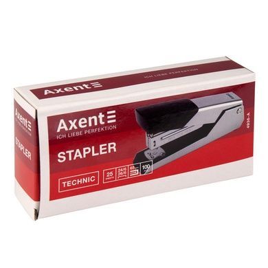 Степлер канцелярський №24/6 Axent Technic 4936-A, металевий, 25 аркушів, хром 4936-A фото