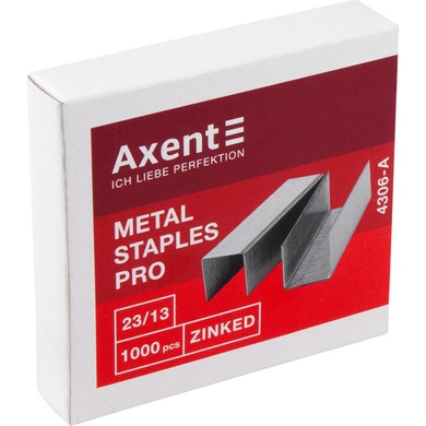 Скобы для степлеров Axent Pro 4306-A, №23/13, 1000 штук 4306-A фото