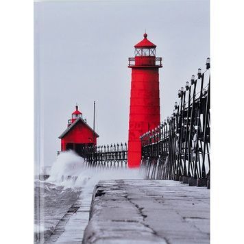Книга записна Axent R&B Lighthouse 8457-4-A, А5, 96 аркушів, клітинка, тверда обкладинка 8457-4-A фото