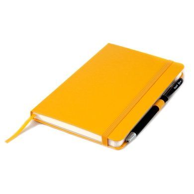 Книга записна Axent Partner 8201-08-A, A5-, 125x195 мм, 96 аркушів, клітинка, тверда обкладинка, жовта 8201-08-A фото