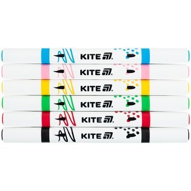 Маркеры акриловые двусторонние Kite Creative K-1293, 6 цветов K-1293 фото