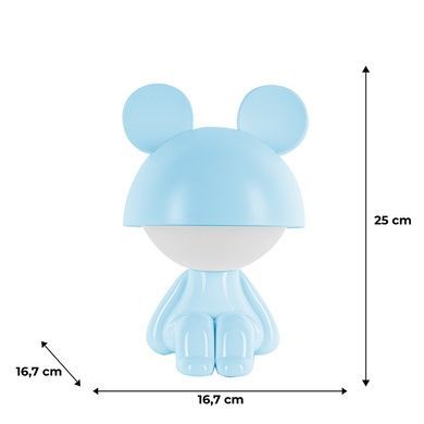 Світильник-нічник LED з акумулятором Cute Mouse Kite K25-316-2-3, блакитний K25-316-2-3 фото
