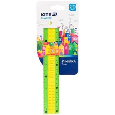 Лінійка пластикова Kite Classic K-1268-3, 20 см K-1268-3 фото