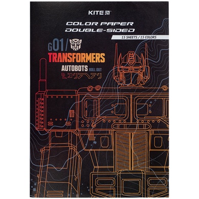 Бумага цветная двусторонняя Kite Transformers TF24-250, А4 TF24-250 фото