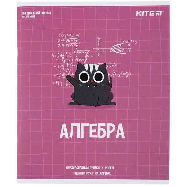 Зошит предметний Kite Cat K23-240-24, 48 аркушів, клітинка, алгебра K23-240-24 фото