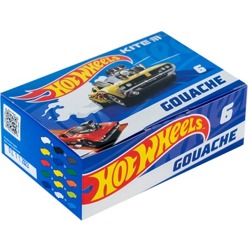 Гуашь Kite Hot Wheels HW23-062, 6 цветов HW23-062 фото