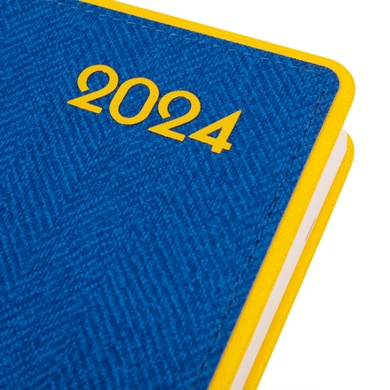 Щоденник А5 Leo Planner датований 2024 Patriot II жовто синій 368 стор 252447 фото