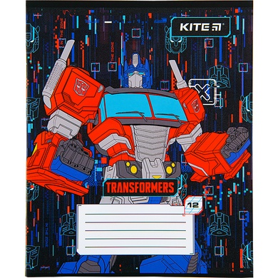Тетрадь школьная Kite Transformers TF22-235, 12 листов, в косую линию TF22-235 фото