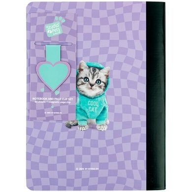 Блокнот з магнітною закладкою Kite Studio Pets SP25-192, А5, 60 аркушів, клітинка SP25-192 фото