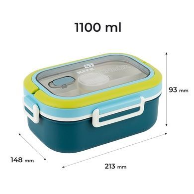 Ланчбокс с разделителем Kite K25-1182-2, 1100 мл, синий K25-1182-2 фото