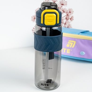 Пляшечка для води Kite K25-1234-1, 800 мл, сіро-жовта K25-1234-1 фото
