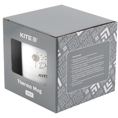 Термокружка Kite K21-324-01, 260 мл, белая K21-324-01 фото