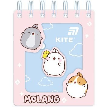 Блокнот на спіралі Kite Molang ML26-276, 80 аркушів, клітинка ML26-276 фото