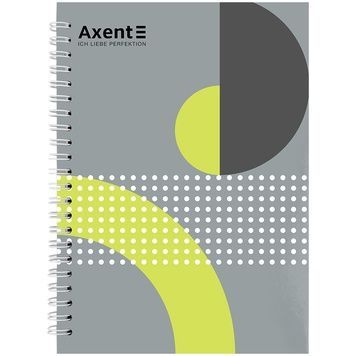 Блокнот на спіралі Axent 8032-18-A, A5, 145x210 мм, 96 аркушів, клітинка, тверда обкладинка 8032-18-A фото