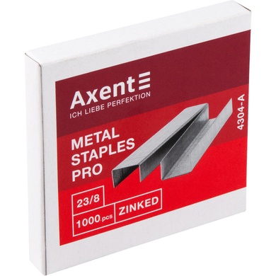 Скоби для степлерів Axent Pro 4304-A, №23/8, 1000 штук 4304-A фото