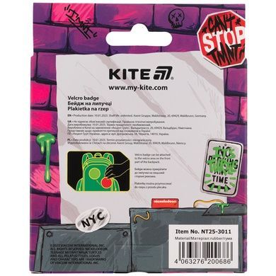 Бейдж на липучці Kite TMNT Tales of the TMNT NT25-3011 NT25-3011 фото