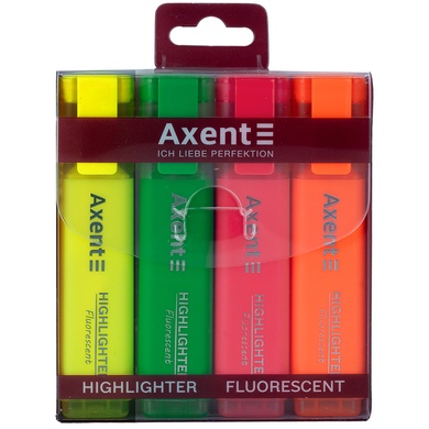 Маркер Axent Highlighter 2537-40-A, 1-5 мм, клиноподібний, набір 2537-40-A фото