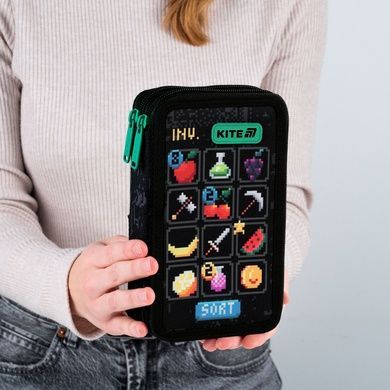 Пенал без наповнення Kite Pixel Game K25-623-2, 2 відділення K25-623-2 фото