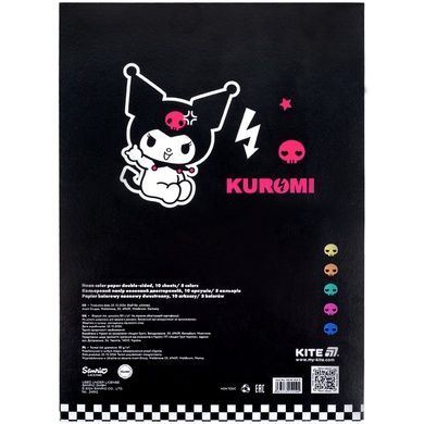 Папір кольоровий неоновий Kite Kuromi HK24-252-2, A4 HK24-252-2 фото