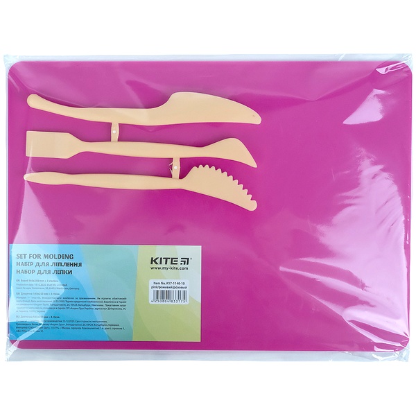 Набор для лепки Kite K17-1140-10 (доска + 3 стека), розовий K17-1140-10 фото