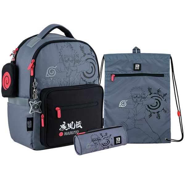 Школьный набор Kite Naruto SET_NR24-770M (рюкзак, пенал, сумка) SET_NR24-770M фото