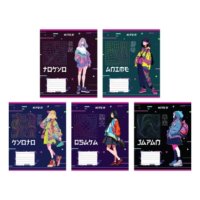 Тетрадь школьная Kite Anime K24-234-1, 12 листов, в линию K24-234-1 фото