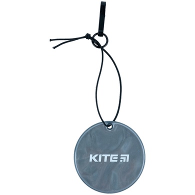Підвіска м'яка світловідбиваюча Kite K23-110-1, кругла, темно-сіра K23-110-1 фото